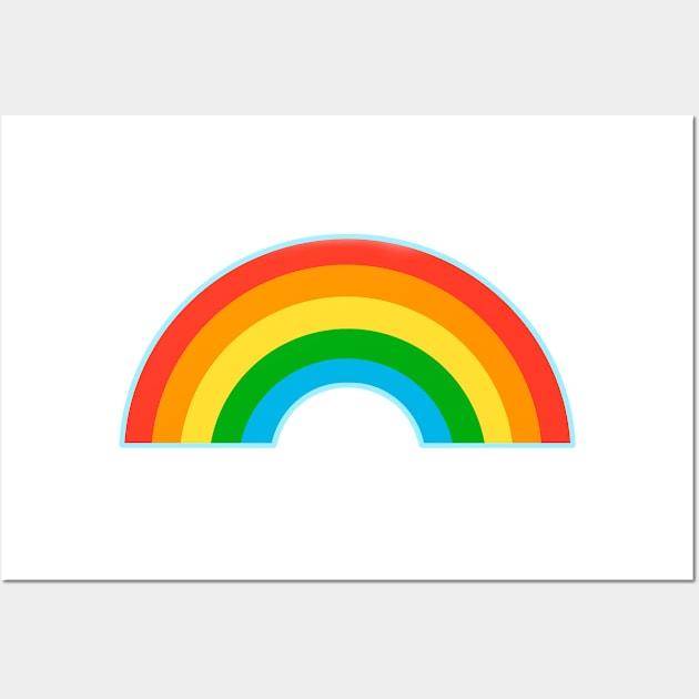 Just a 70s 80s style retro rainbow Wall Art by sandpaperdaisy